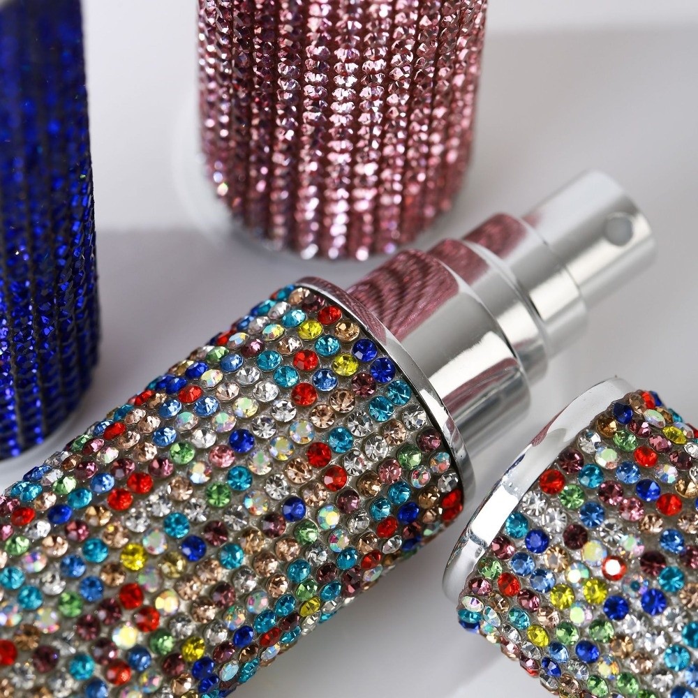 Perfume Fine Fragrance - 10ml Perfume Bottle Leak-proof Full Rhinestone