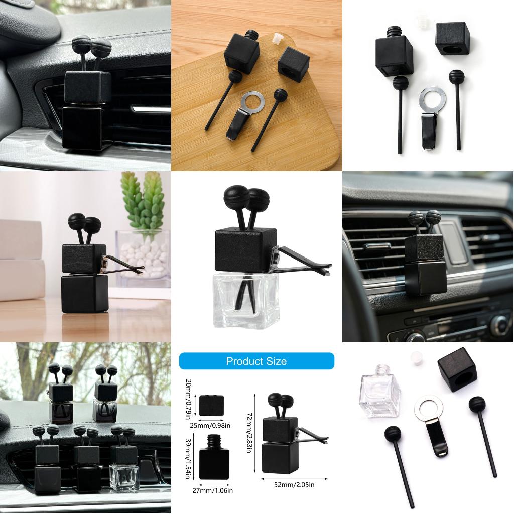 Perfume Fragrance Description - Stylish Square Auto Air Vent Bottle