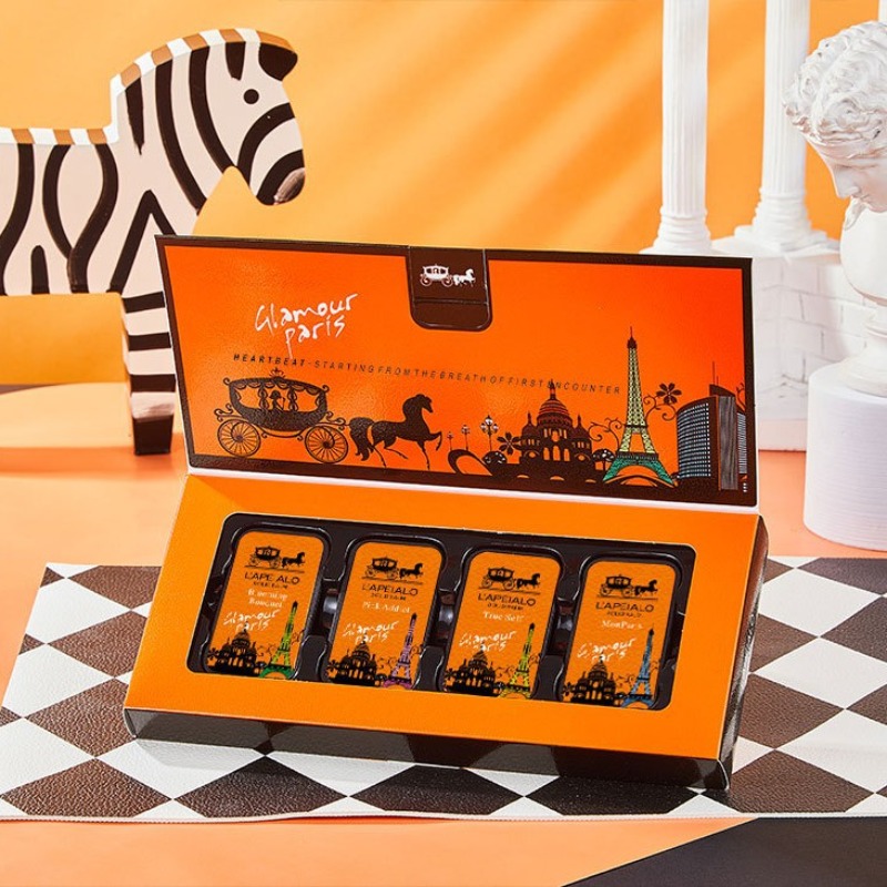 Fragrance Perfume Box - 4Pcs/Box Carriage Solid Perfumes Fragrances for