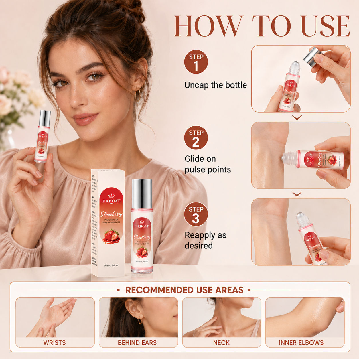Strawberry Roll-On Perfume Oil - Fragrance Perfume Box review and price